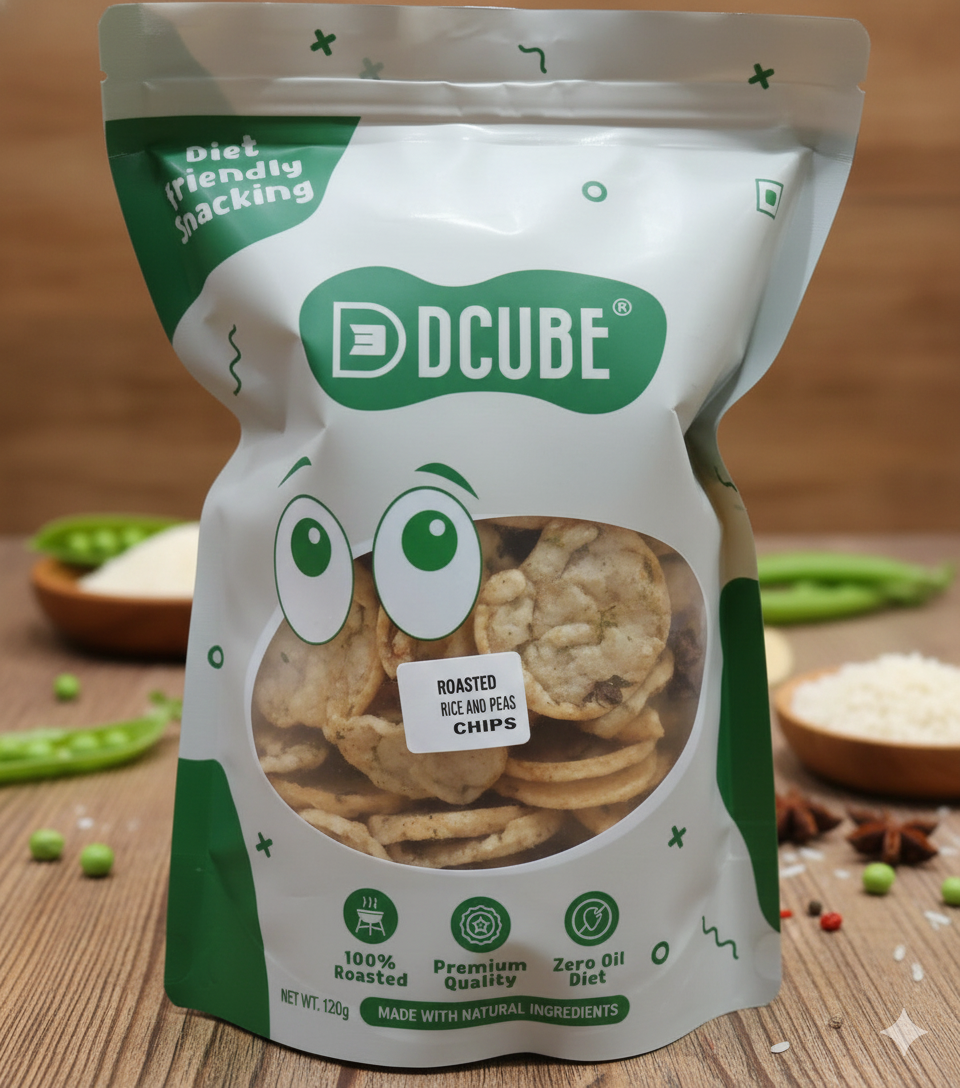 Roasted Rice and Peas Chips 100GM