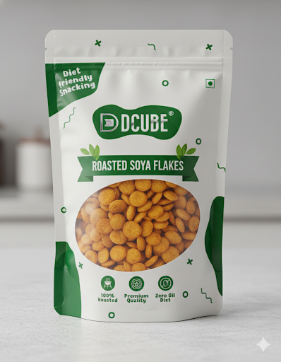 DCUBE Roasted SOYA FLAKES 140 gm