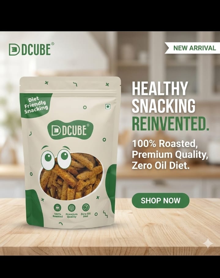 Dcube Roasted Ragi Masala Sticks 120GM