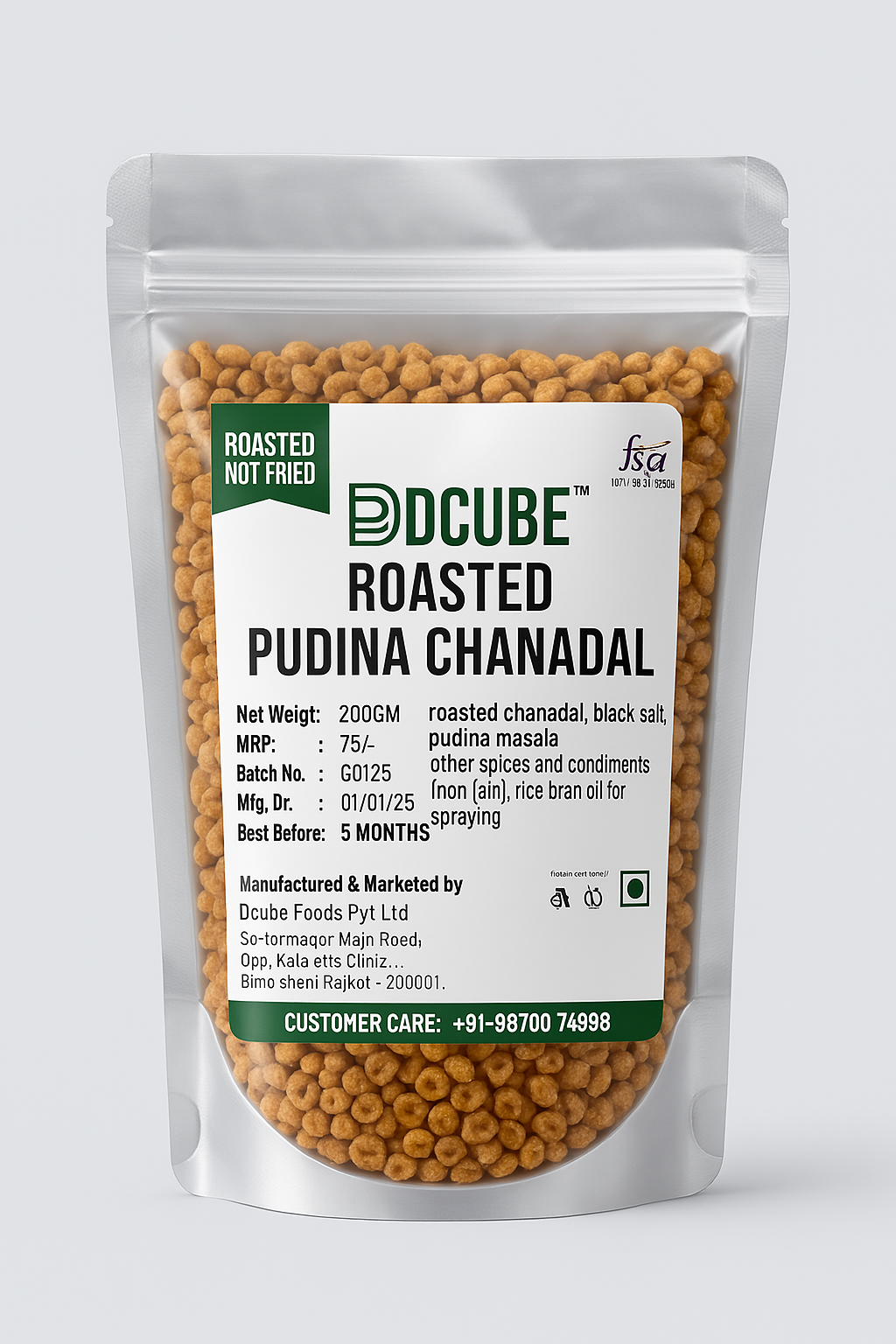 Roasted Pudina Chana Dal (200GM)