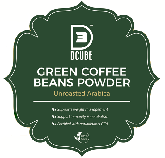 Dcube Green Coffee Beans Powder (200gm)