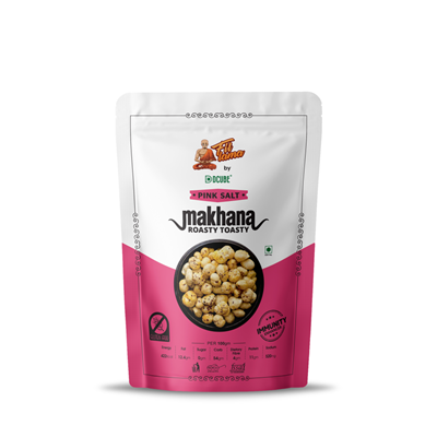 Dcube Roasted Makhana - Pink Salted Flavors 80gm