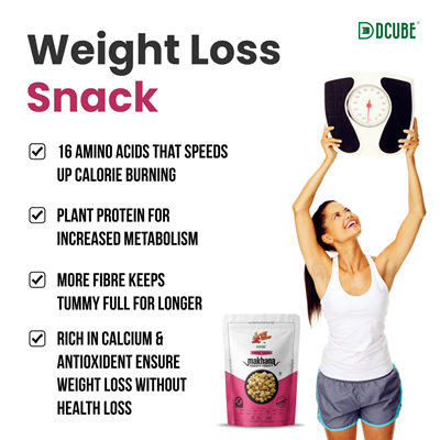 Dcube Roasted Makhana - Pink Salted Flavors 80gm