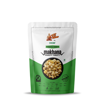 Dcube Roasted Makhana  - Pudina Twist Flavors 80gm