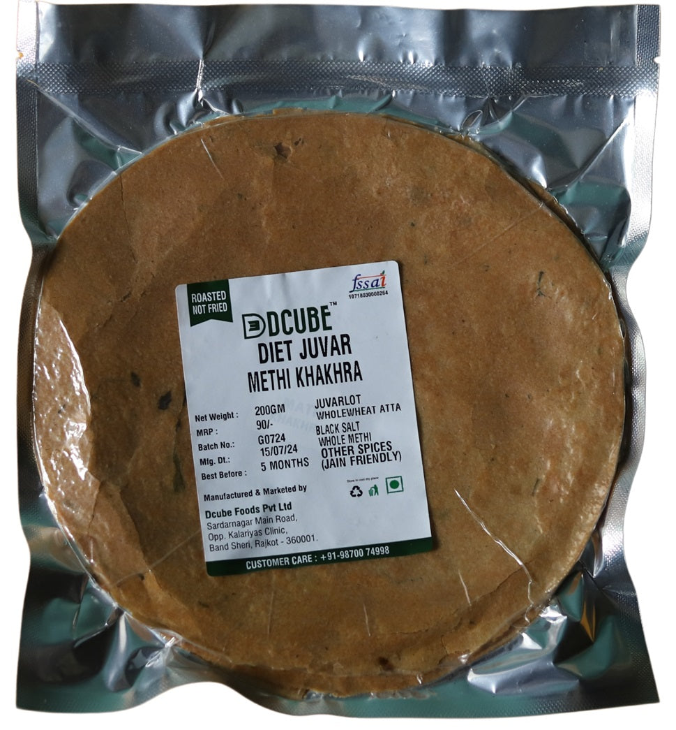 Dcube Diet Juvar Methi Khakhara 200gms