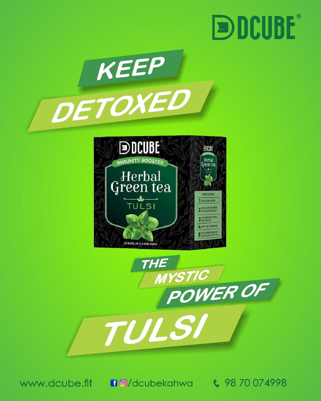 Herbal Green Tea - Tulsi 10 Bags