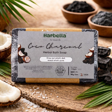 HARBELLA HERBAL SOAP COCO CHARCOL 115 GM