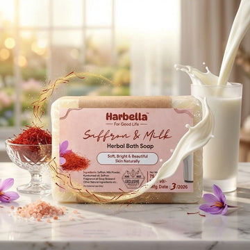 HARBELLA HERBAL SOAP SAFFRON & MILK 75GM